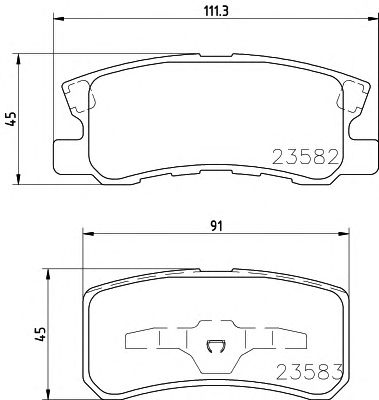 HELLA PAGID 8db355009691 -  Комплект тормозных колодок, дисковый тормоз